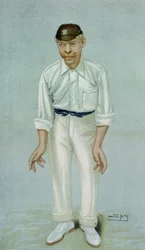 „Bobby”, karykatura krykieta Roberta Abela, opublikowana 5 czerwca 1902 w Vanity Fair